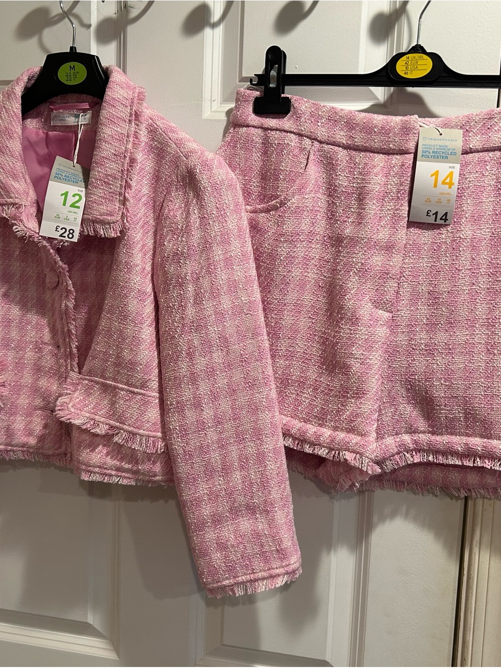 Primark Pink Tweed Blazer and Skort Set